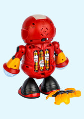 360 Degree Rotating Dancing Hero Robot with Bump n Go Action ,3D Lights and Music Toys for Kids