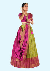 Multicolor New Semi Stitiched Banarasi Lehenga Choli