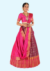 Multicolor New Semi Stitiched Banarasi Lehenga Choli