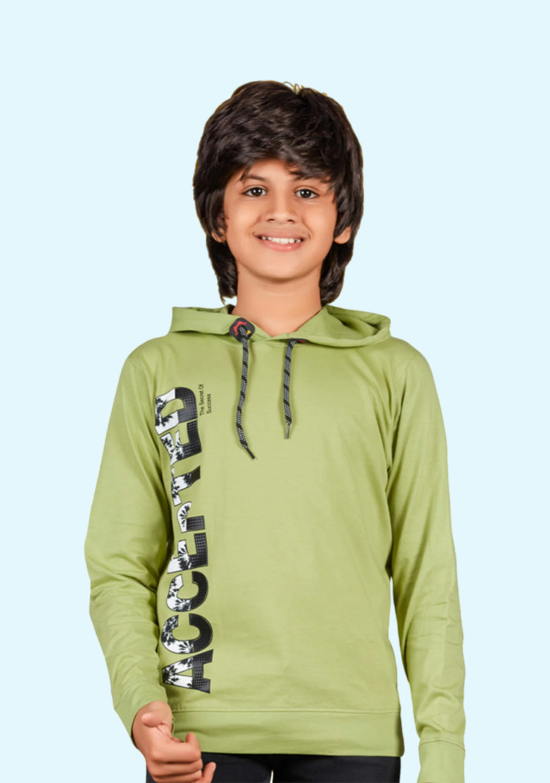 Full Sleeve Hoodies T-Shirt Pista Green