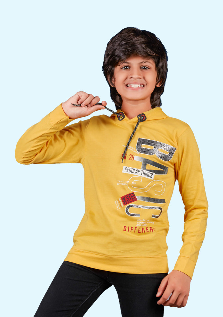 Full Sleeve Hoodies T-Shirt Yellow