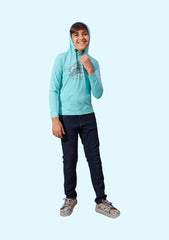 Full Sleeve Hoodies T-Shirt Aqua Green