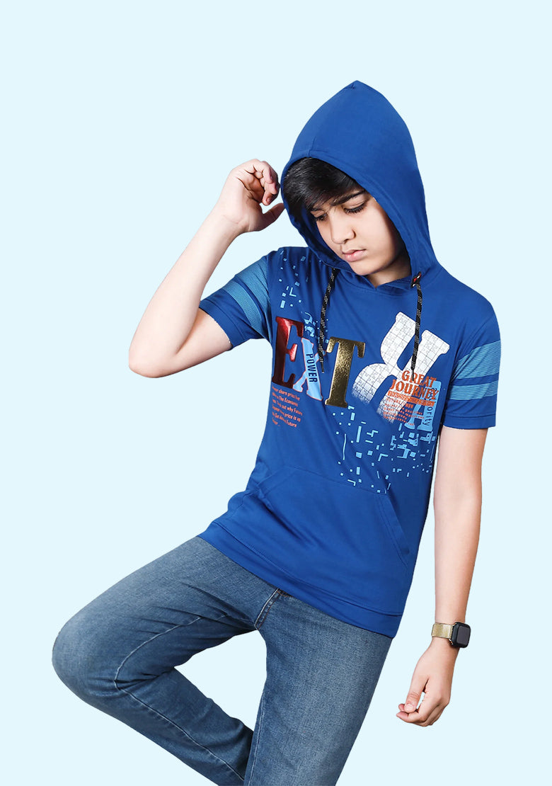 Kids Hoodie T-Shirt Royal Blue