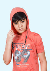 Kids Hoodie T-Shirt Orange