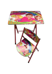 Folding Study Table and Chair, Cartoon Printed