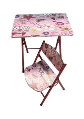 Folding Study Table and Chair, Cartoon Printed