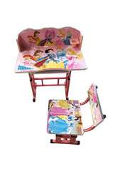 Morges Cartoon Printed Adjustable Kids Study Table with Chair Set