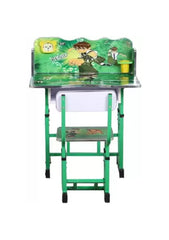 Morges Cartoon Printed Adjustable Kids Study Table with Chair Set