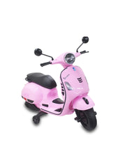 12V Vespa Rechargeable Battery Operated Ride-on Scooter for Kids with Remote Control Hand Accelerator