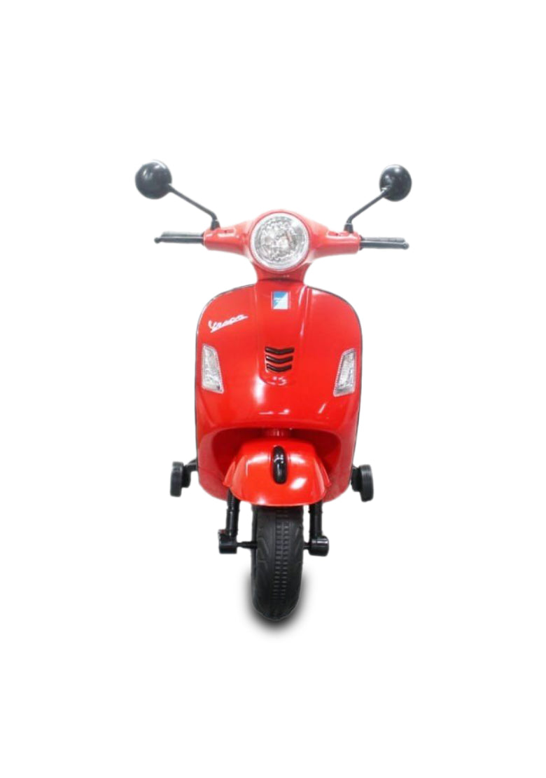 12V Vespa Rechargeable Battery Operated Ride-on Scooter for Kids with Remote Control Hand Accelerator