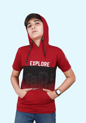 Kids Hoodie T-Shirt Red