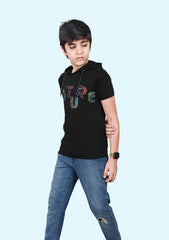 Kids Hoodie T-Shirt Black