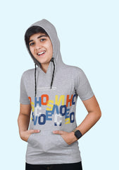 Kids Hoodie T-Shirt Grey