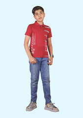 Kids Polo T-Shirt Red