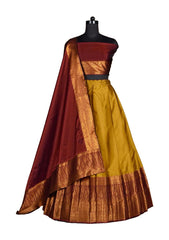 Girls Semi Stitched Lehenga with Dupatta