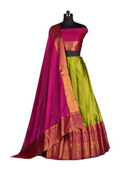 Girls Semi Stitched Lehenga with Dupatta