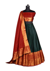 Girls Semi Stitched Lehenga with Dupatta