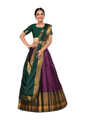 Girls Semi Stitched Lehenga with Dupatta