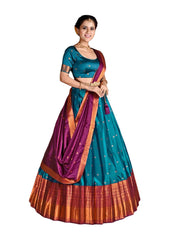 Girls Semi Stitched Lehenga with Dupatta