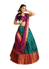 Girls Semi Stitched Lehenga with Dupatta