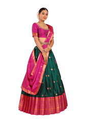 Girls Semi Stitched&nbsp; Lehenga with Dupatta