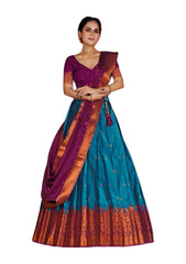 Girls Semi Stitched Lehenga with Dupatta