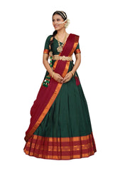 Girls Semi Stitched Lehenga with Dupatta