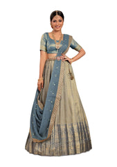 Girls Semi Stitched Lehenga with Dupatta