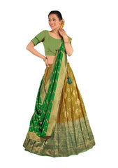 Girls Semi Stitched Lehenga with Dupatta