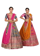 Girls Semi Stitched Lehenga with Dupatta