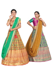 Girls Semi Stitched Lehenga with Dupatta