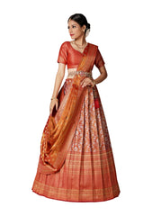 Girls Semi Stitched Lehenga with Dupatta