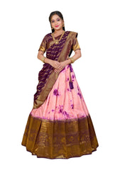 Girls Semi Stitched Lehenga with Dupatta