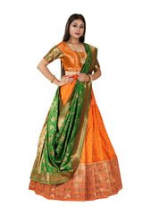 Girls Semi Stitched Lehenga with Dupatta