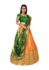 Girls Semi Stitched Lehenga with Dupatta