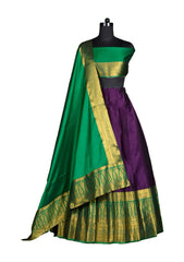 Girls Semi Stitched Lehenga with Dupatta